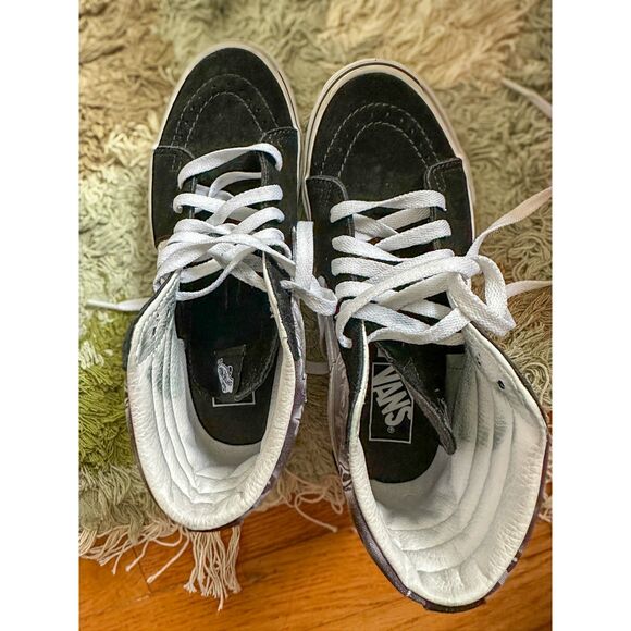 Vans Sk8 Hi Better Together Black and White Sneakers with Graffiti Graphics W 7 - Picture 7 of 8